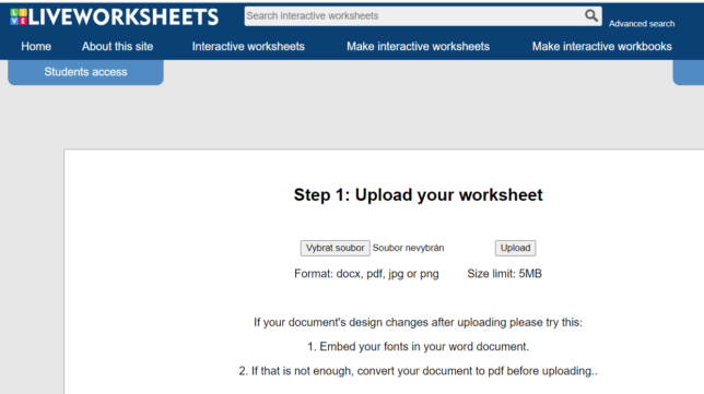 LiveWorkSheets